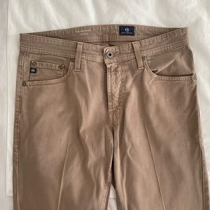 AG The Graduate sueded tailored leg jeans